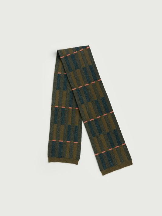 Small Scarf "Garden" - Olive & Ink (pre-order)