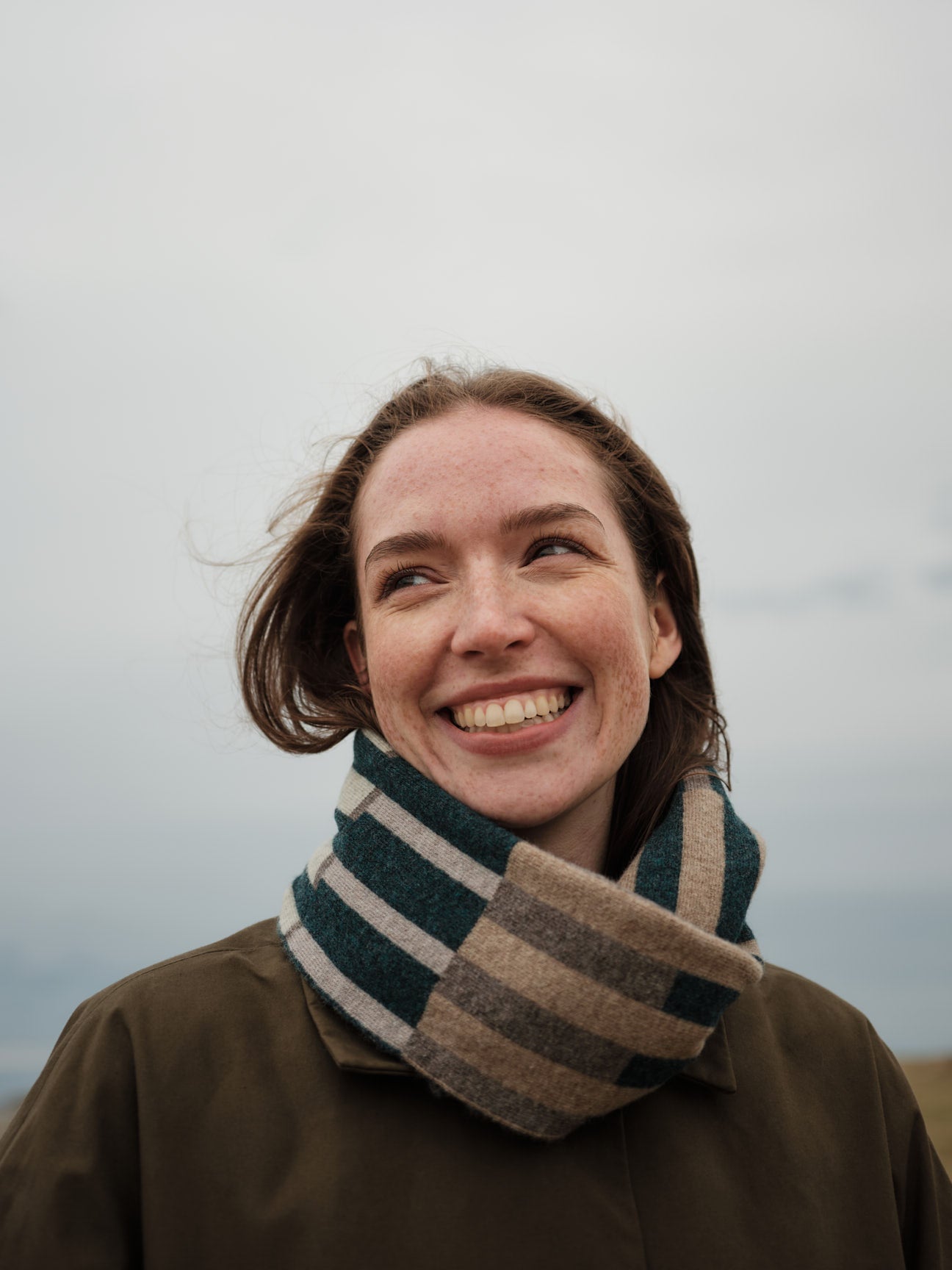 Circle Scarf "Harbour" - Ink, Hare, Wren