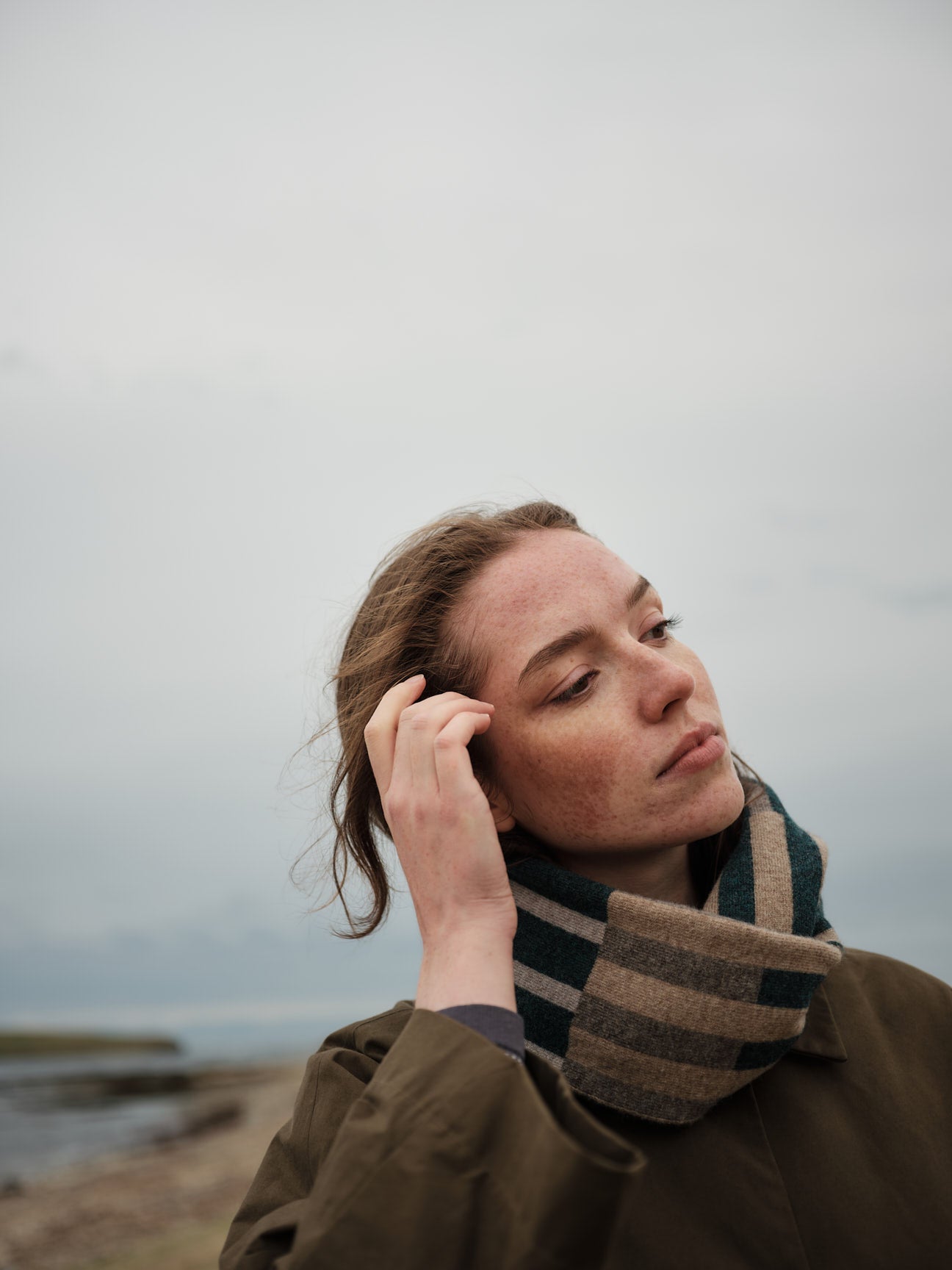 Circle Scarf "Harbour" - Ink, Hare, Wren