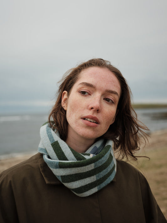 Circle Scarf "Harbour" - Haar, North Sea, Pine
