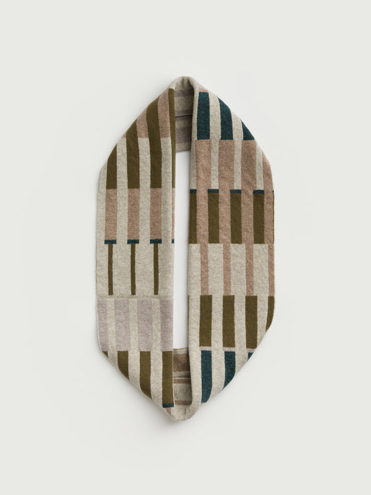 Circle Scarf "Harbour" - Birch, Wren, Olive