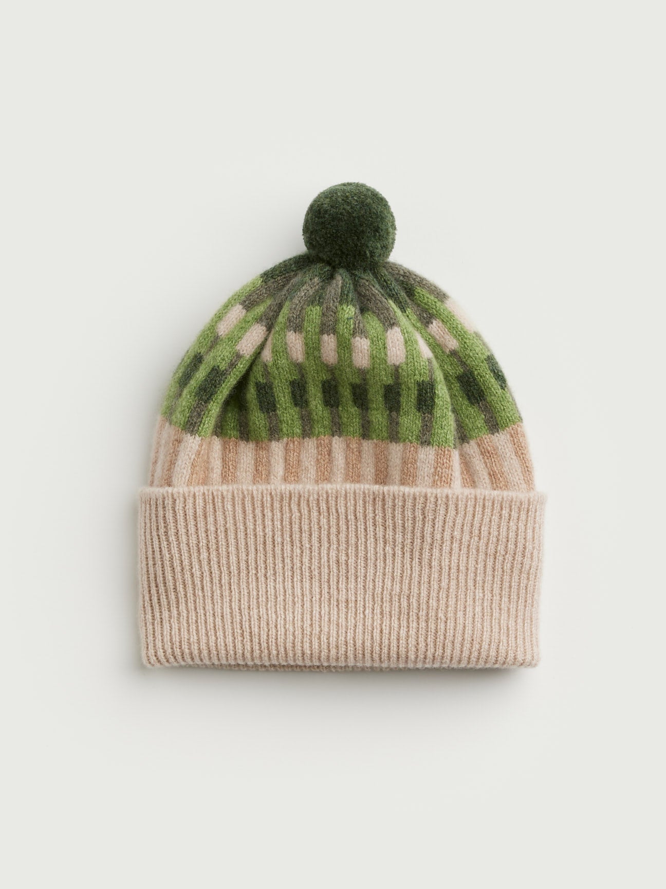 Pom Hat "Harbour" - Oat, Field Green, Pine