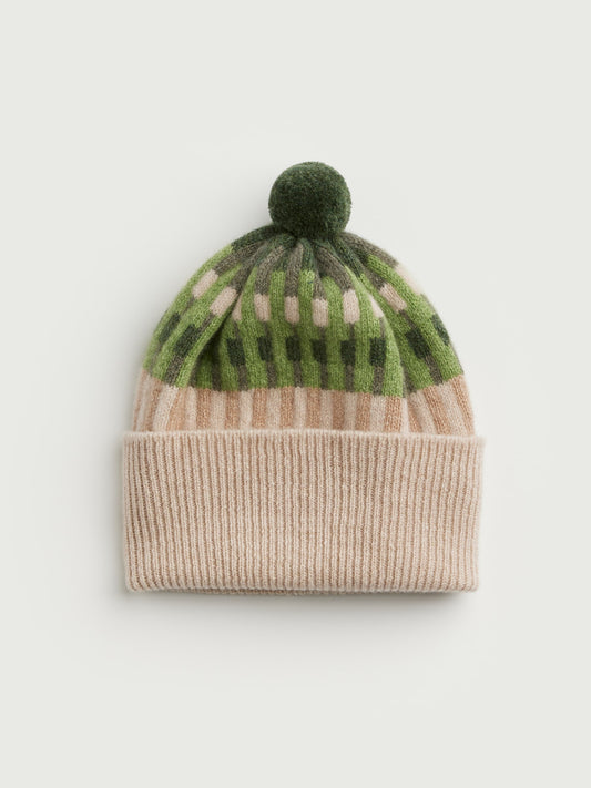 Pom Hat "Harbour" - Oat, Field Green, Pine