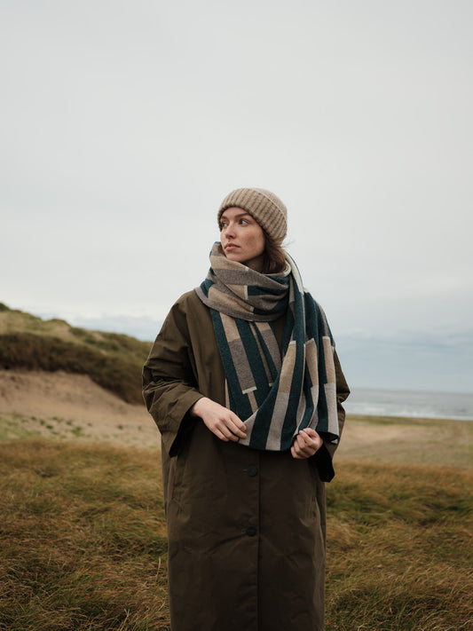 Scarf "Harbour" - Ink, Hare, Wren