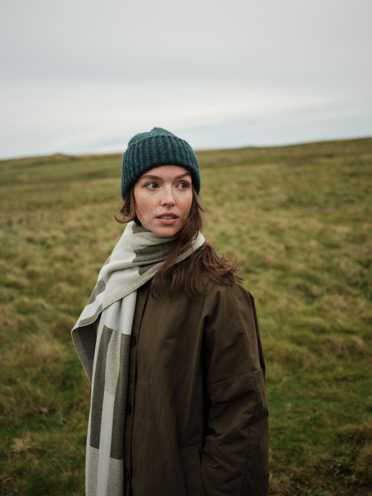 Scarf "Harbour" - Paper, Moss, Haar