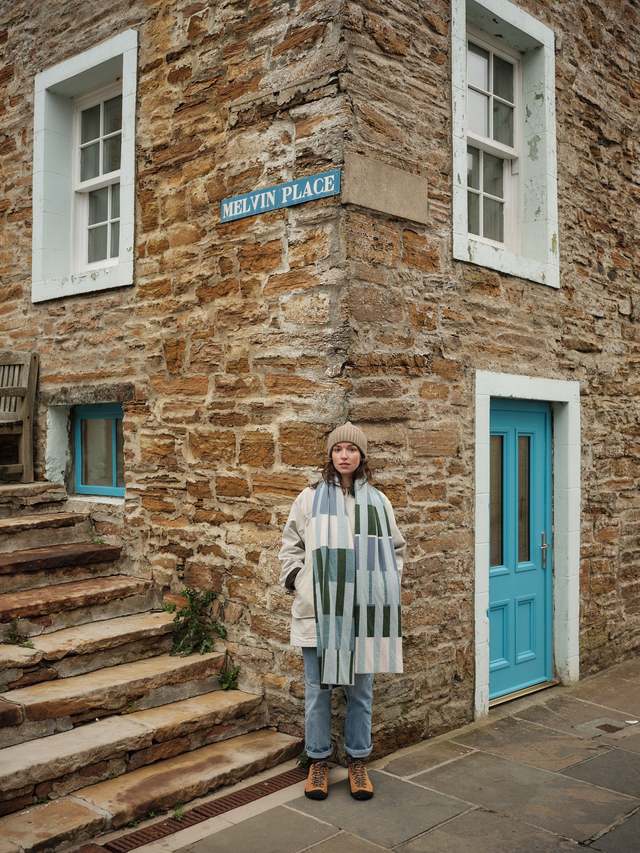 Scarf "Harbour" - Haar, North Sea, Pine