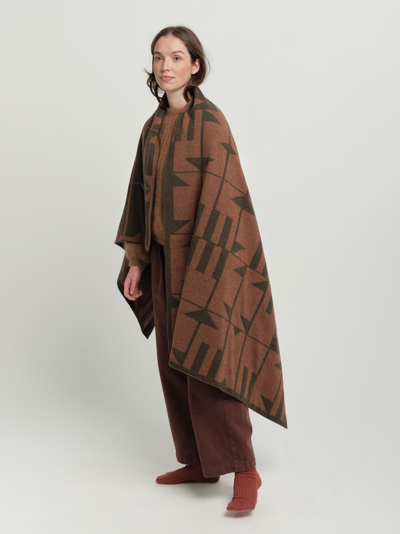 Blanket "Keel" - Nettle & Hazelnut