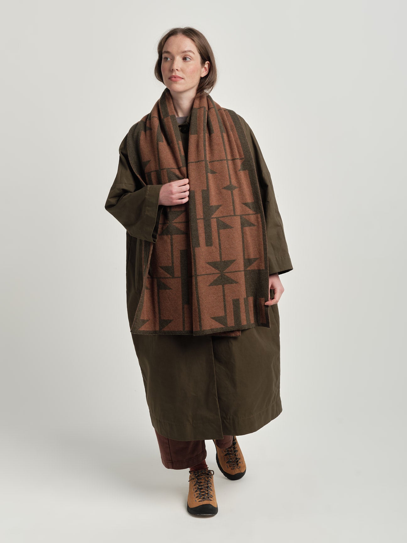 Scarf "Keel" - Nettle & Hazelnut