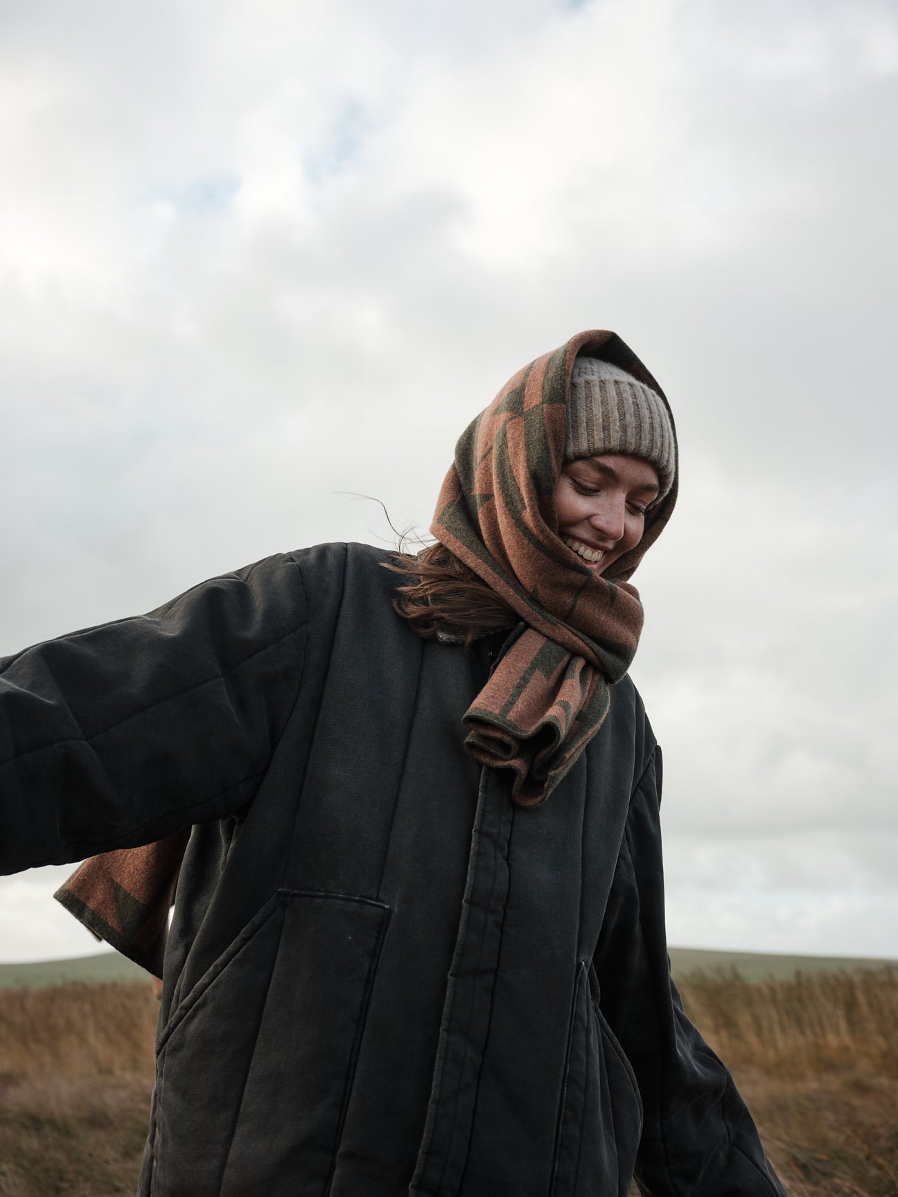 Scarf "Keel" - Nettle & Hazelnut