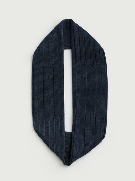 Circle Scarf "Reed" - Navy & Midnight