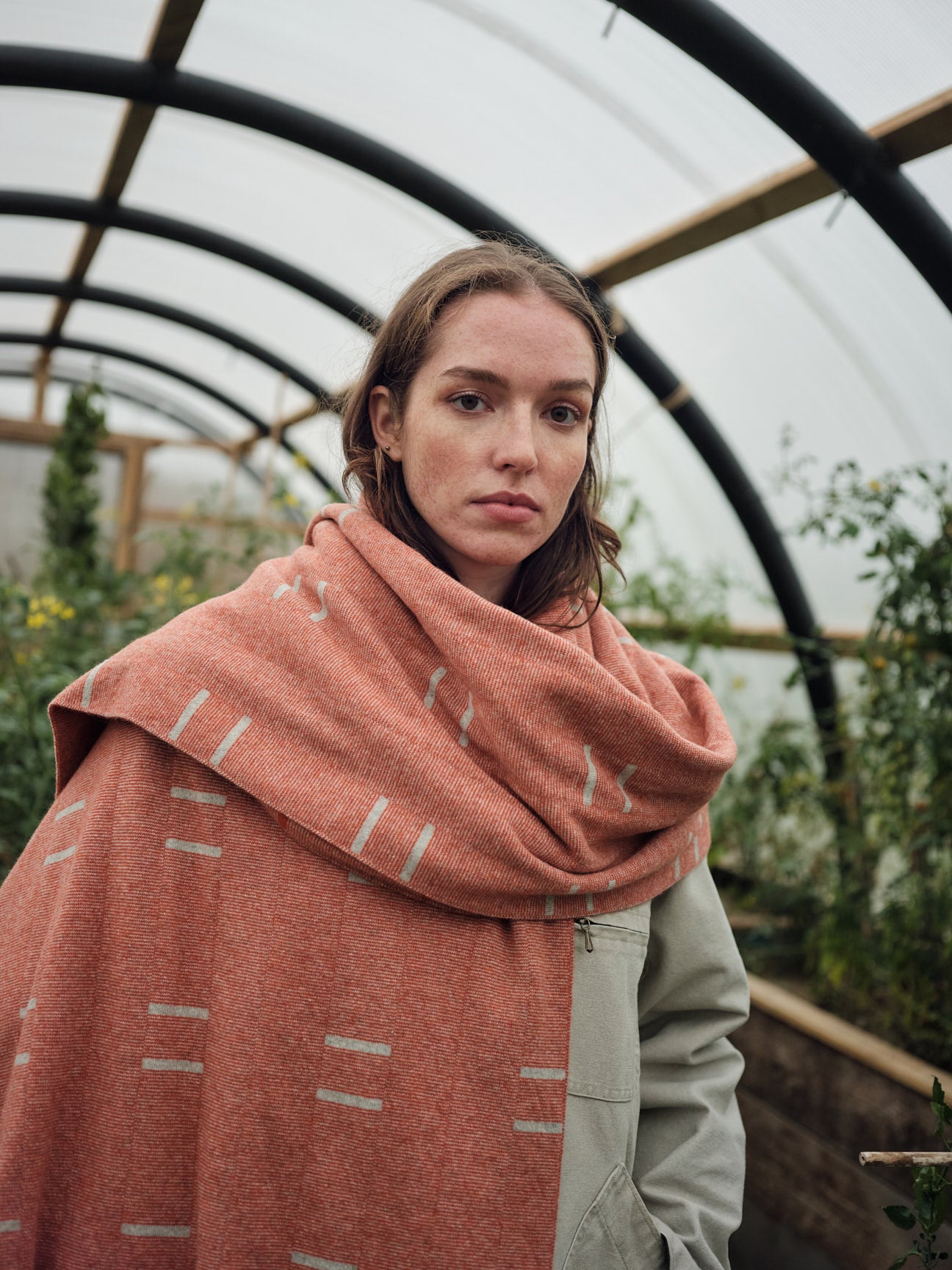 Scarf "Boreal" - Tomato & Birch
