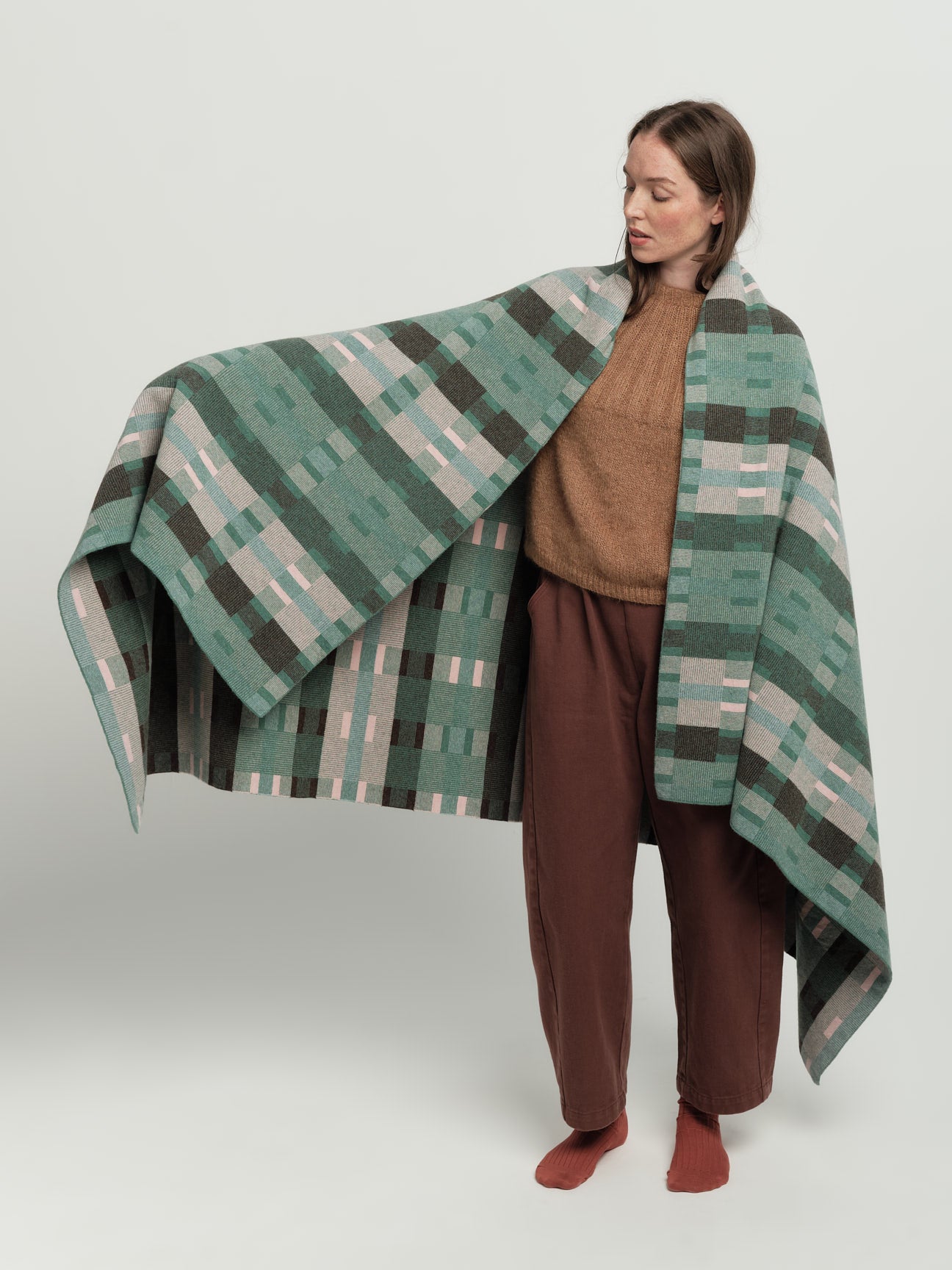 Blanket "Stockholm" - Willow, Loam, Seashell