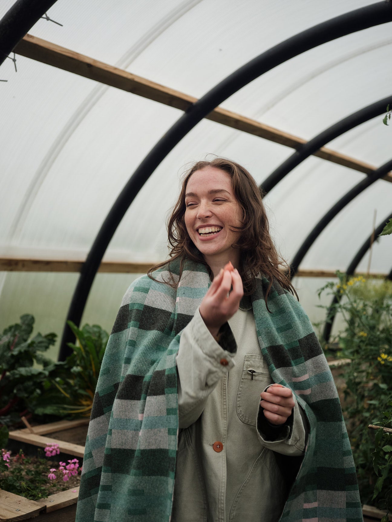 Blanket "Stockholm" - Willow, Loam, Seashell