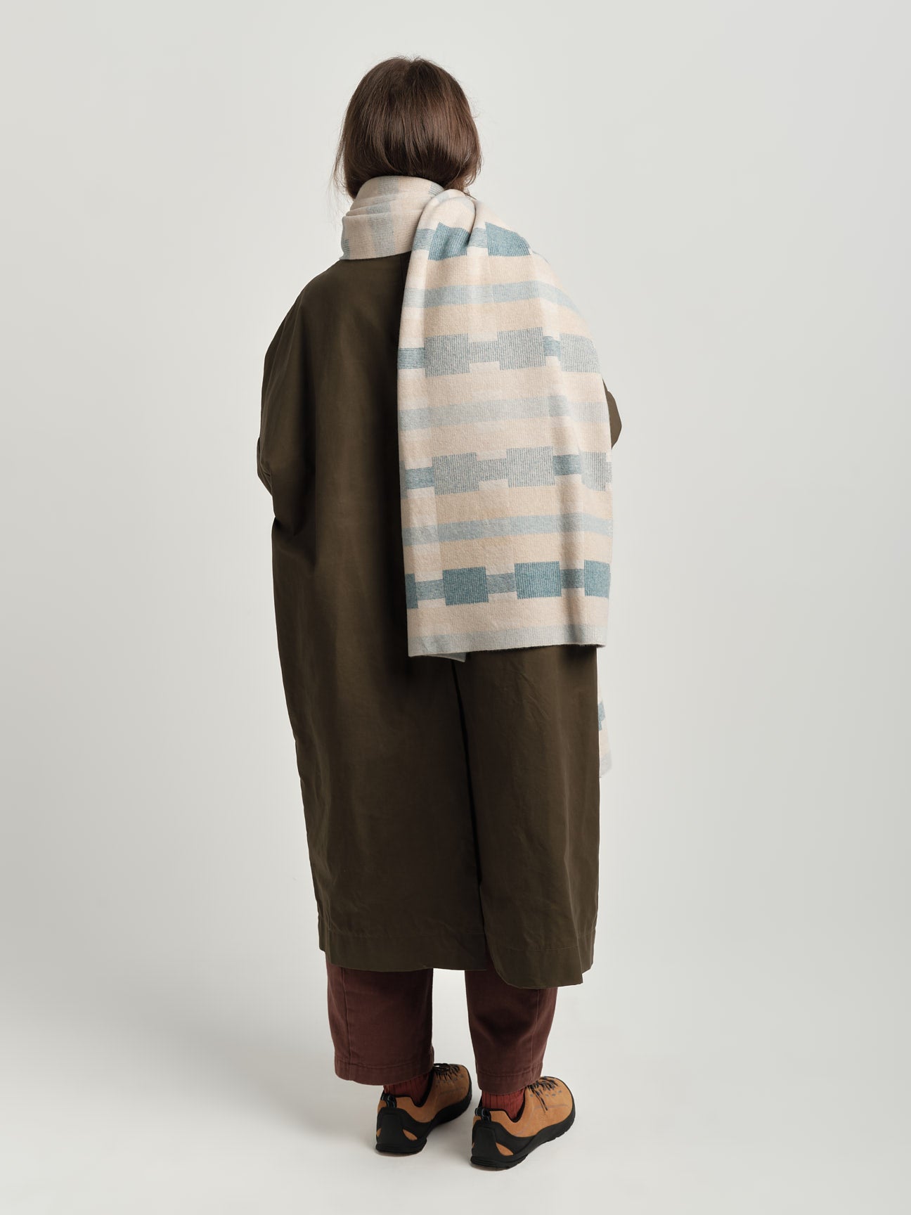 Scarf "Stockholm" - Swansdown, Oat, North Sea