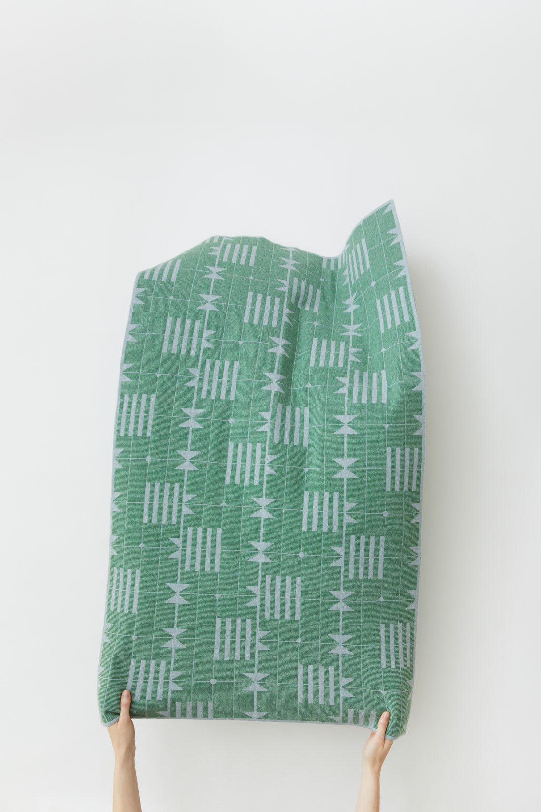 Mini Blanket "Dovetail" - Haar + Oxide Green