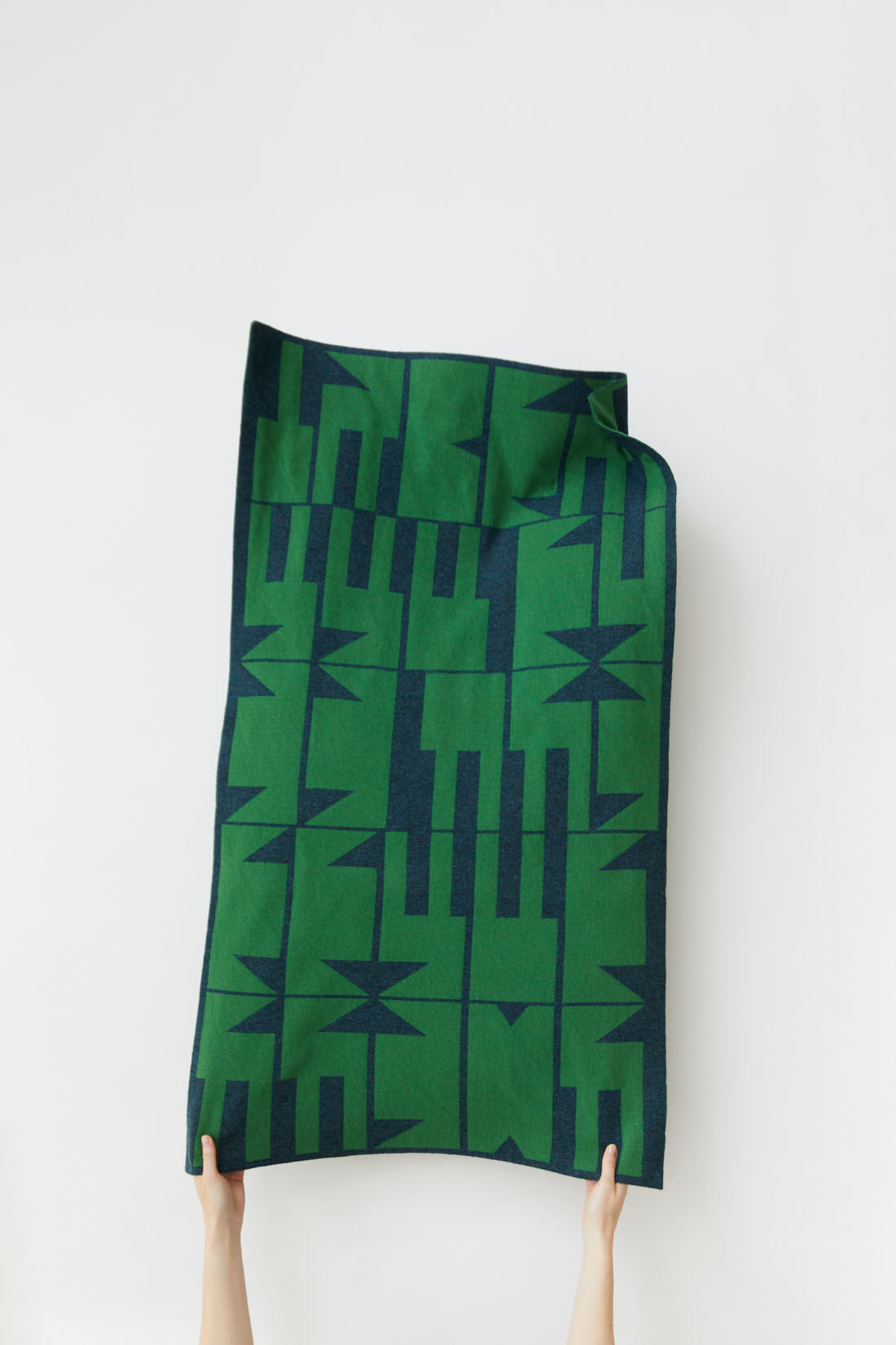 Mini Blanket "Keel" - Ink + Oxide Green